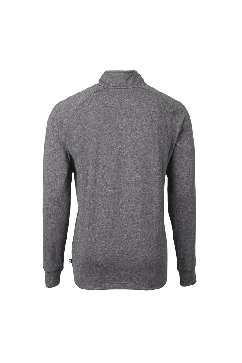 Men's Cutter & Buck  Heather Black Arizona Cardinals  Big & Tall Adapt Eco Knit Quarter-Zip Pullover Top, Alternate, color, Heather Black