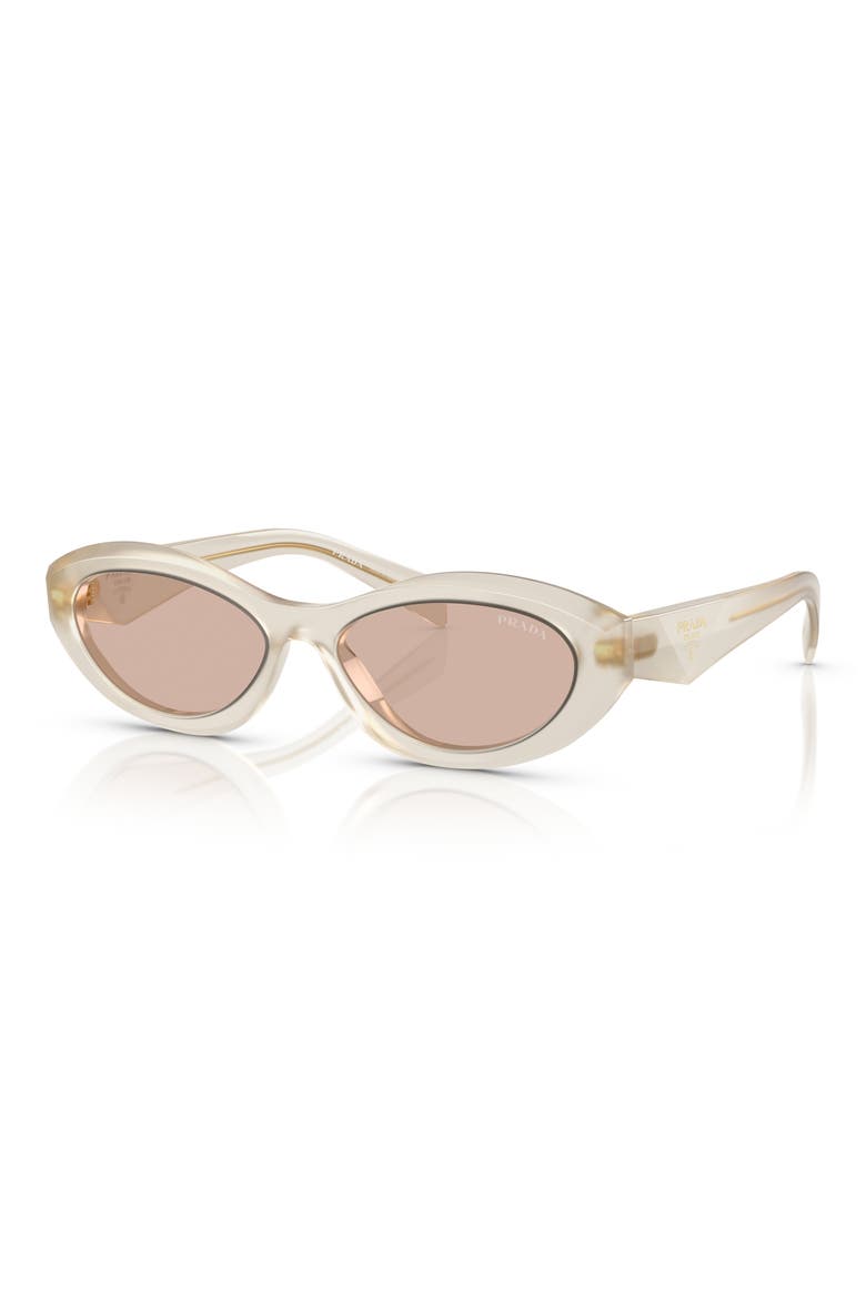55mm Irregular Sunglasses, Alternate, color, BROWN WHITE