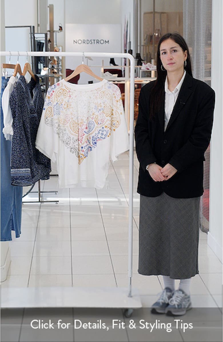 Heirloom Paisley Print Oversize T-Shirt, sales video thumbnail