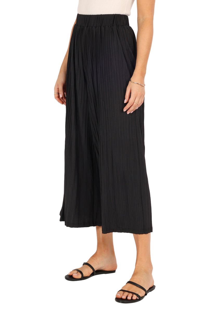 Petal & Pup Cher High Waist Pleat Wide Leg Pants, Alternate, color, Black