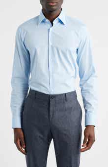 Hank Kent Slim Fit Stretch Cotton Dresss Shirt