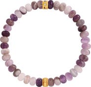 Karma and Luck Amethyst Gold Plated Women's Beaded Bracelet - Calm Spirit