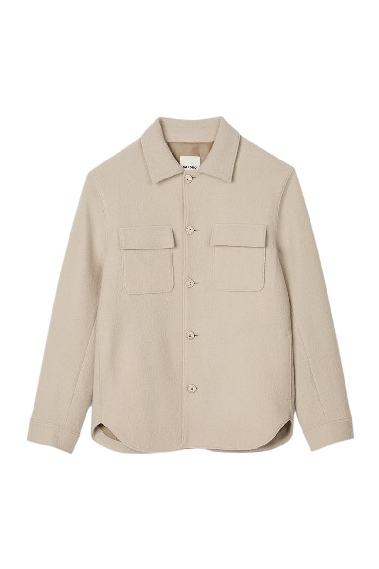 Button-up overshirt, Alternate, color, Beige