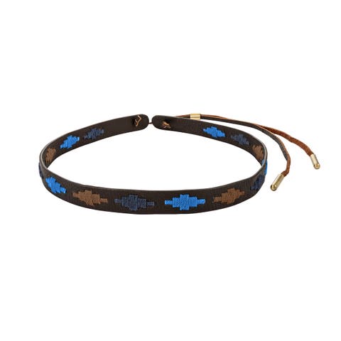 Leather Hat Band - Diamond Pattern