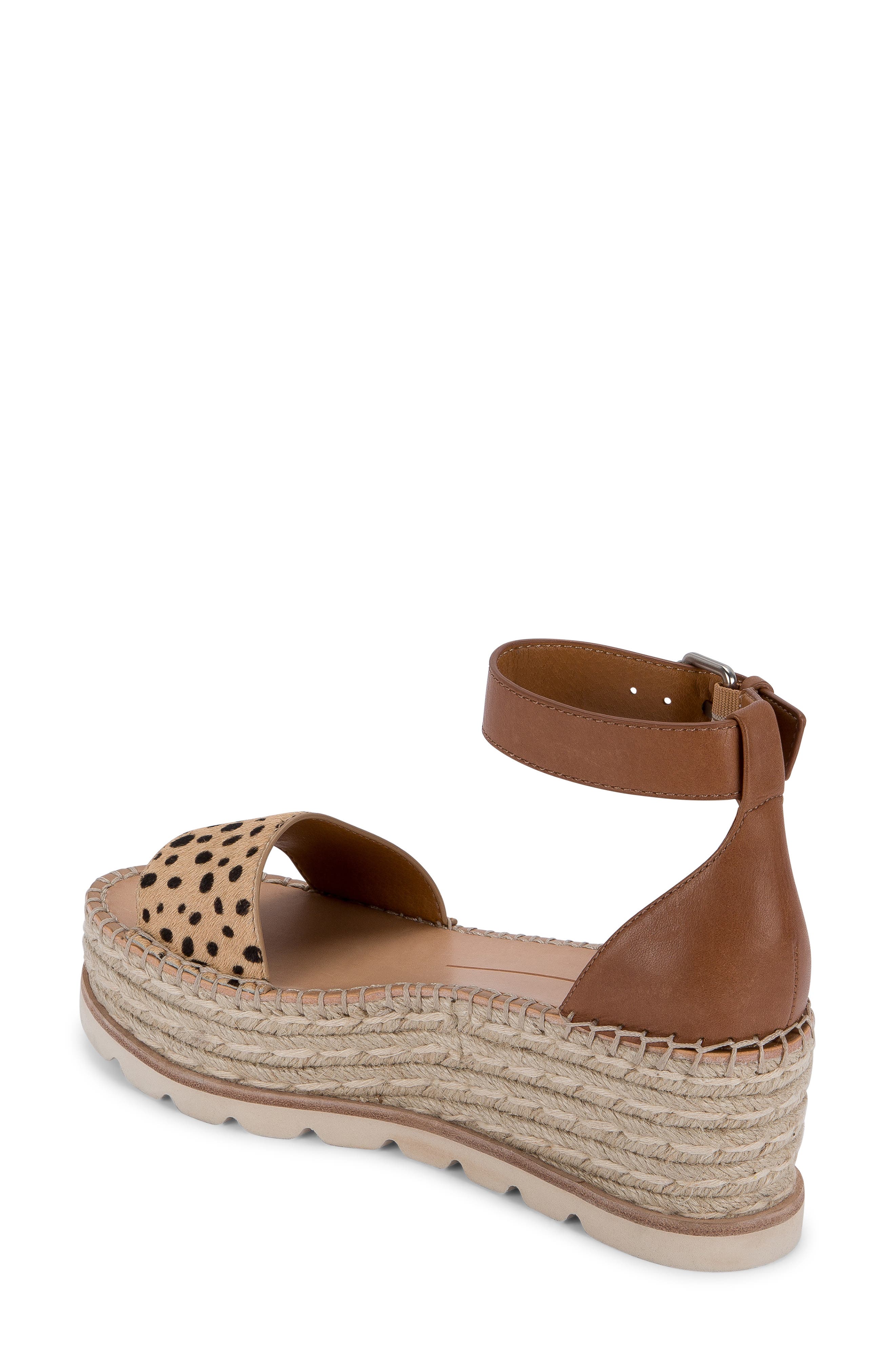 Larita Espadrille Platform Sandal, Alternate, color, LEOPARD CALF HAIR