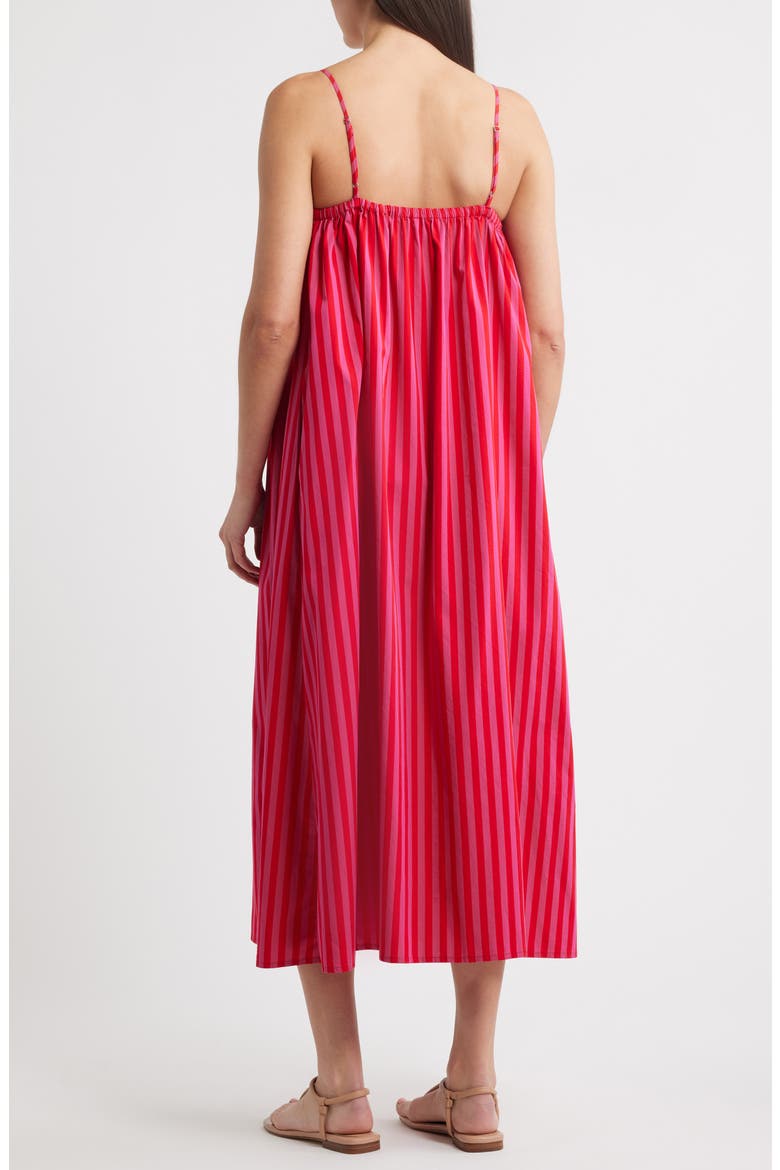 Marsha Stripe Cotton Midi Sundress, Alternate, color, MODERN FUCHSIA