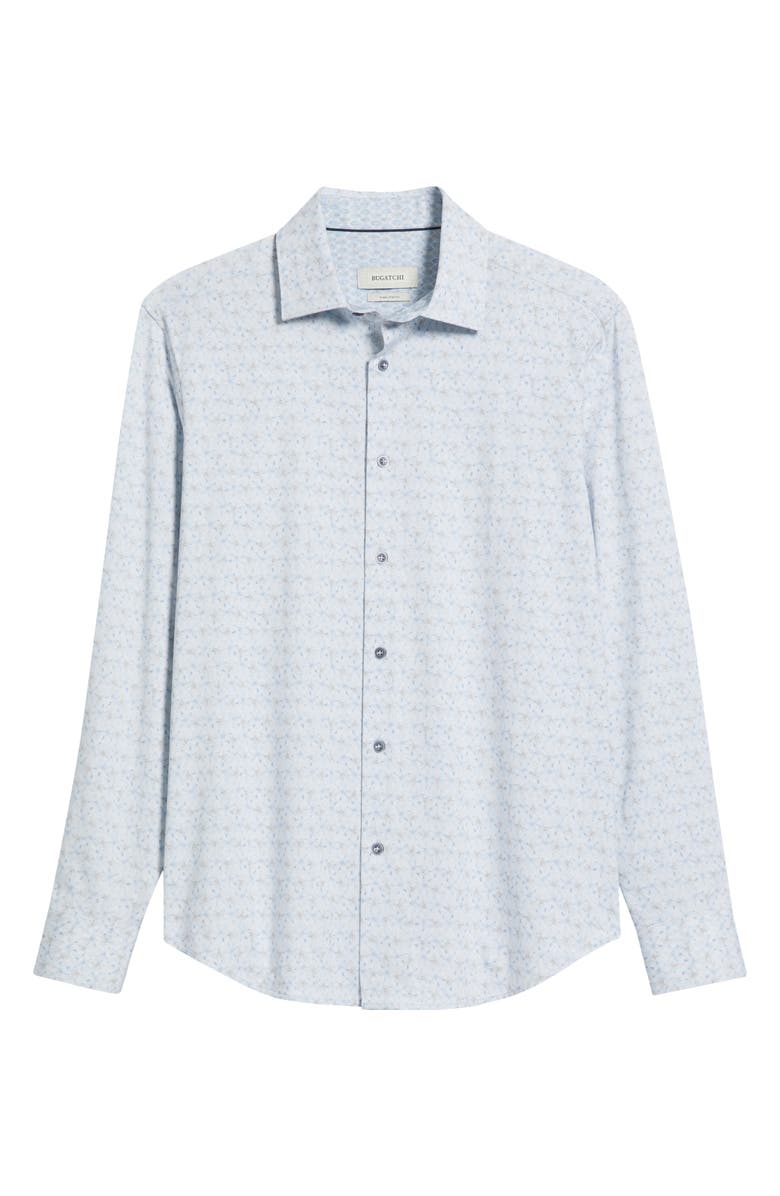 Bugatchi Jimmy OoohCotton<sup>®</sup> Floral Button-Up Shirt, Alternate, color, Air Blue
