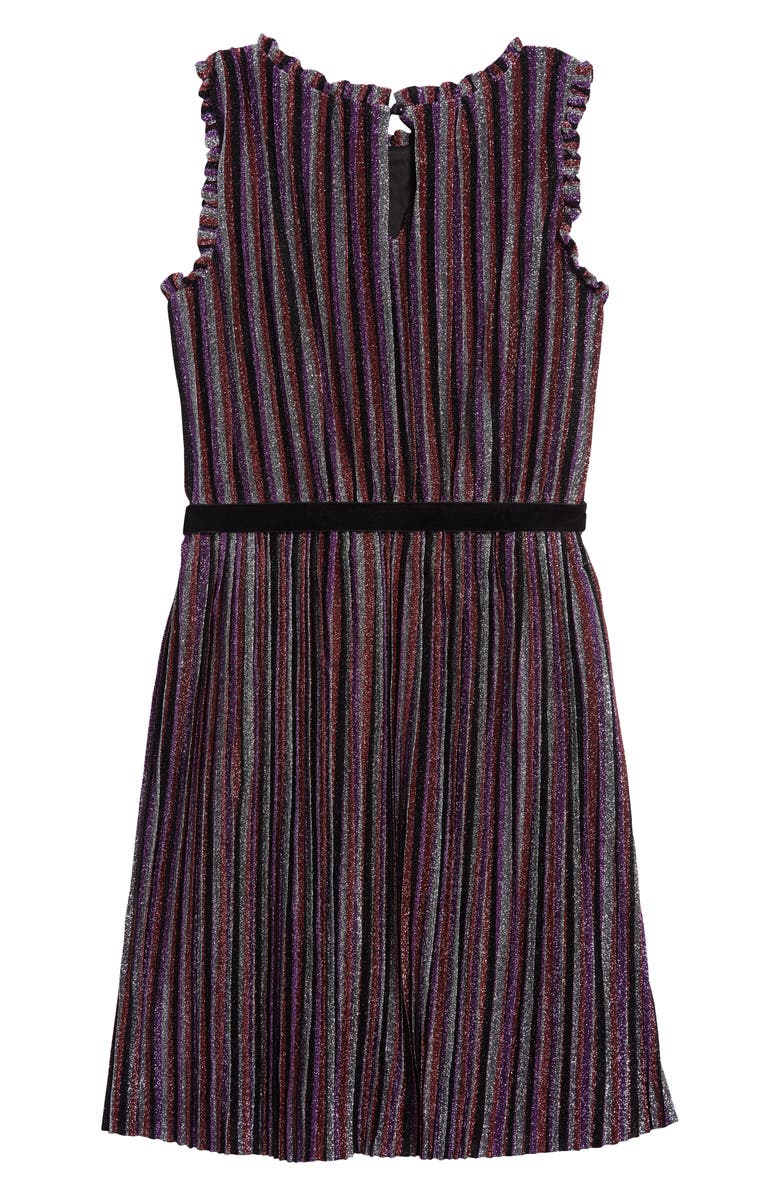 Ava & Yelly Shimmer Stripe Shift Dress, Alternate, color, 