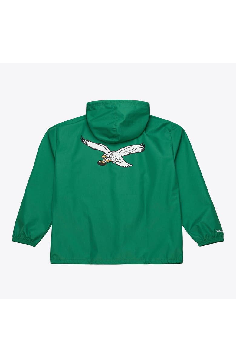 Mitchell & Ness Men's Mitchell & Ness Kelly Green Philadelphia Eagles Coaches Full-Snap Hooded Windbreaker Jacket, Alternate, color, Kelly Green