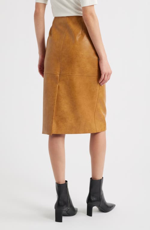 Rag & Bone Jordie Faux Leather A-line Skirt In Brown