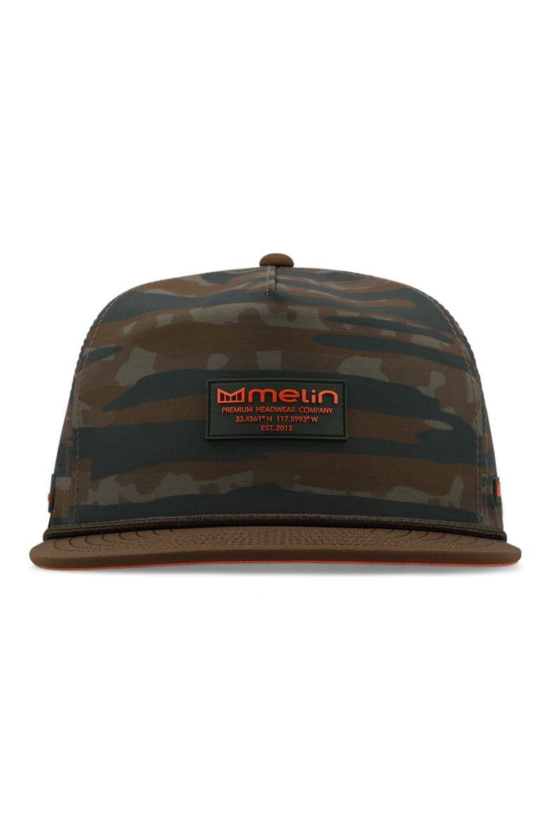 Hydro Coronado Brick Camo Snapback Hat, Alternate, color, EVERGLADE CAMO