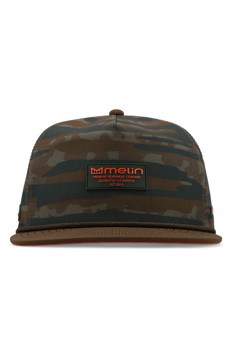 Melin Hydro Coronado Brick Camo Snapback Hat, Alternate, color, Everglade Camo