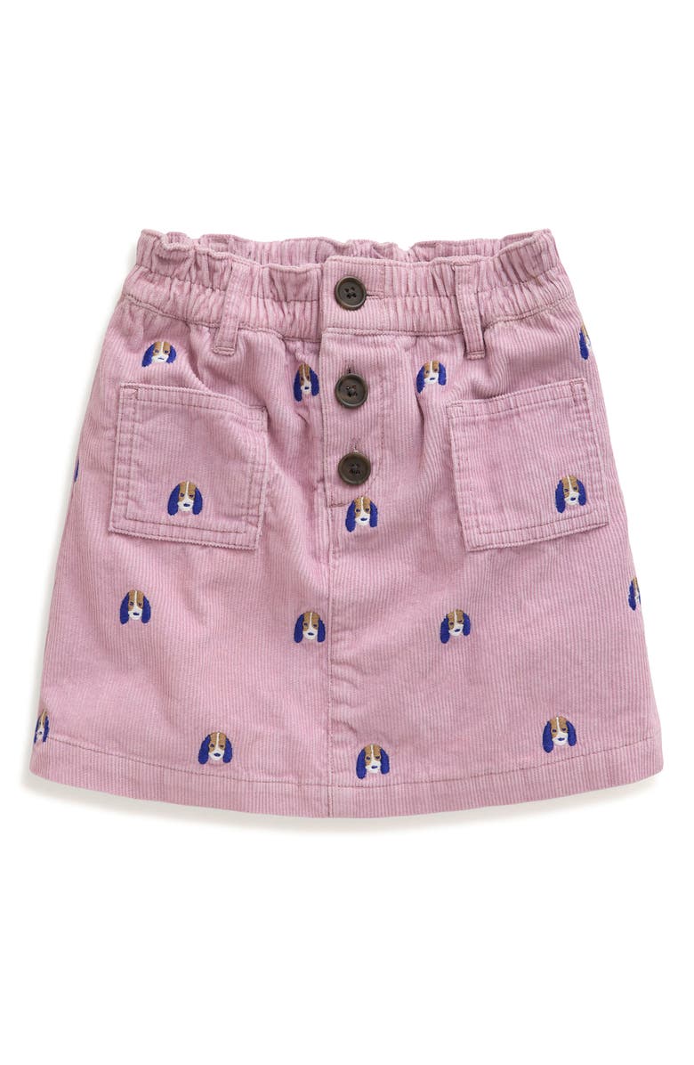 Mini Boden Kids' Pup Embroidered Corduroy Skirt, Main, color,