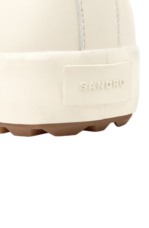 Sandro Low-top Split Leather Trainers In Multi