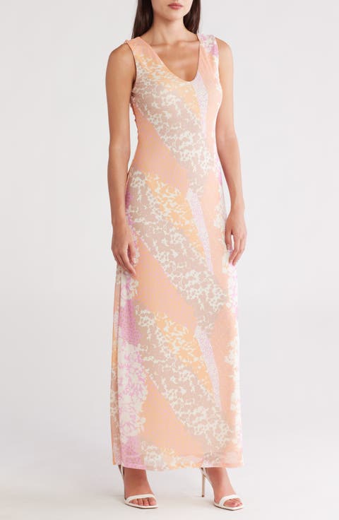 Earhart Sleeveless Mesh Maxi Dress