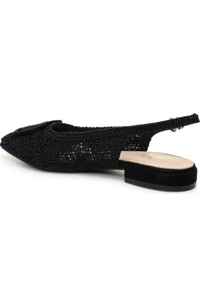 Nicole Miller Embroidered Slingback Flat, Alternate, color, Black