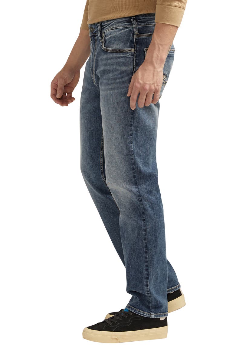 Eddie Athletic Fit Tapered Jeans, Alternate, color, INDIGO