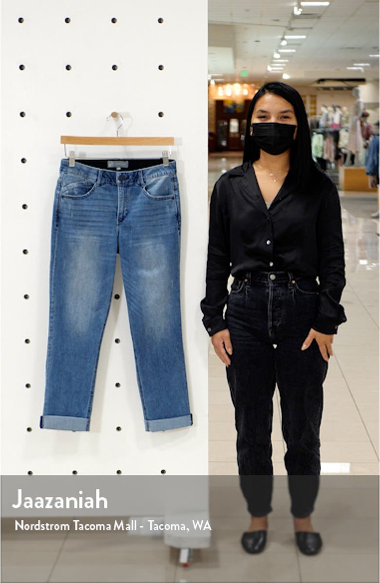 'Ab'Solution CoolMax<sup>®</sup> High Waist Crop Straight Leg Jeans, sales video thumbnail