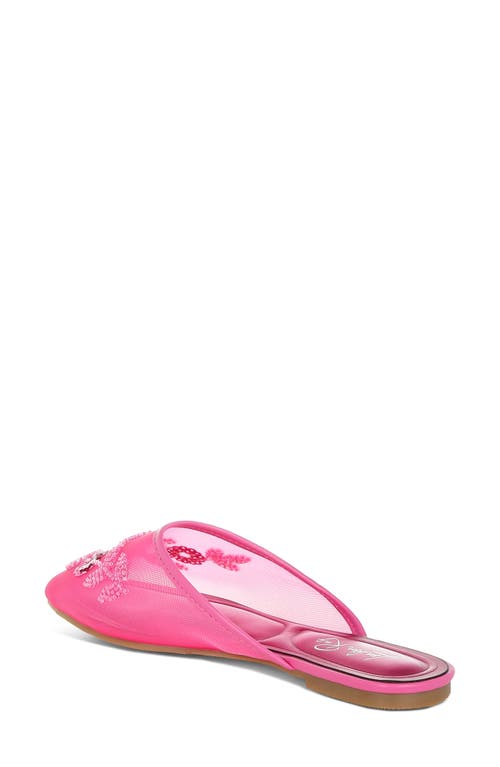 London Rag Nahra Embellished Mesh Mule In Pink