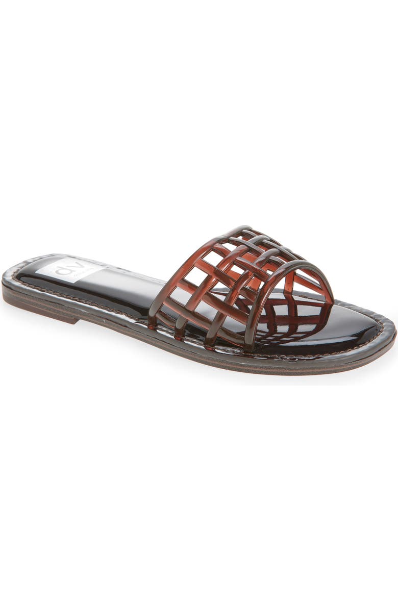 DV by Dolce Vita Jinney Lattice Slide Sandal, Main, color, Brown