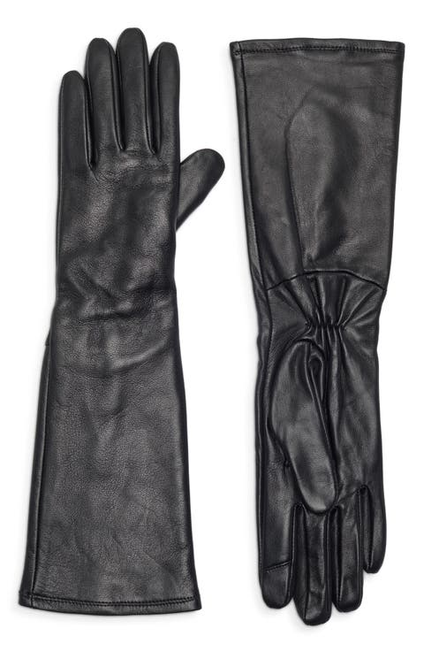 Elongated Leather Gloves