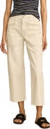 Lucky Brand Legend Raw Hem Patch Pocket Crop Wide Leg Jeans