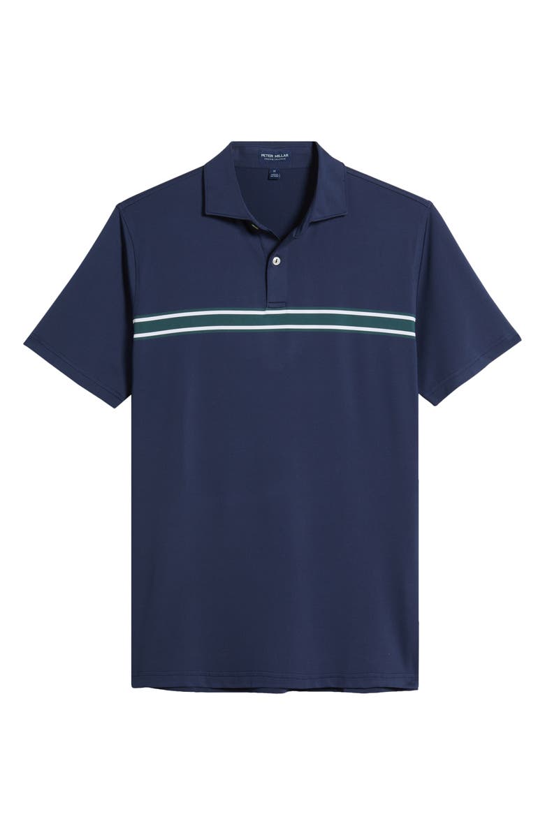 Peter Millar Vernon Chest Stripe Performance Jersey Polo, Alternate, color, 