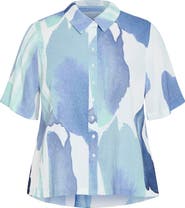 City Chic Level Up Short Sleeve Button-Up Shirt