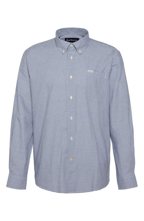 Barbour Finwell Tailored Fit Gingham Button-down Shirt In Sky