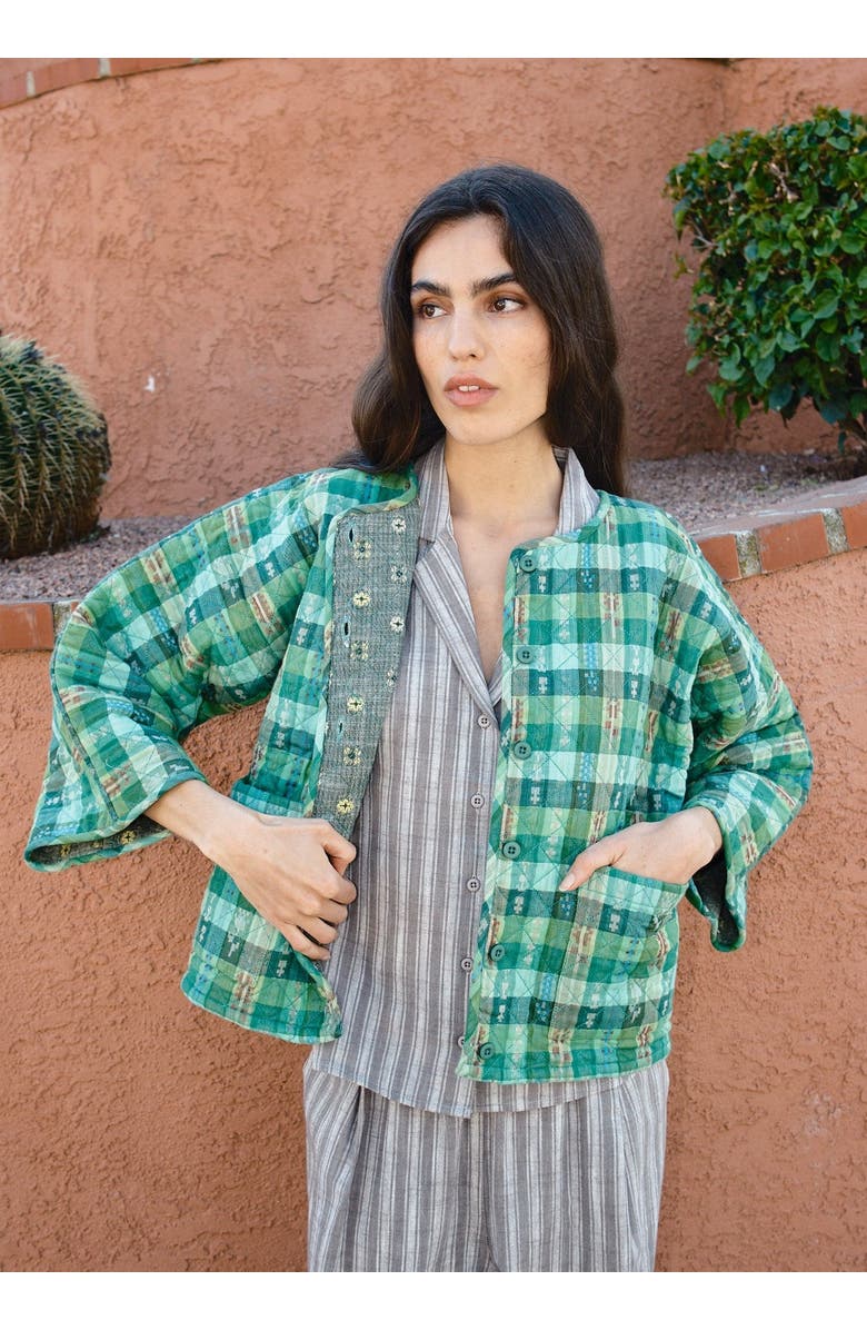 Ace & Jig Amara Quilted and Reversible Cardi Jacket Garden, Alternate, color, Garden