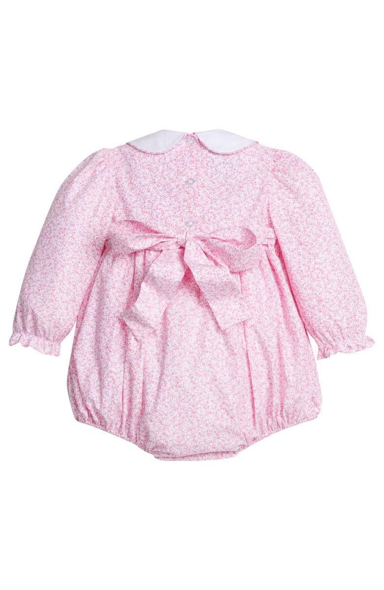 Little English Smocked Natalie Bubble, Alternate, color, Pink Vinings