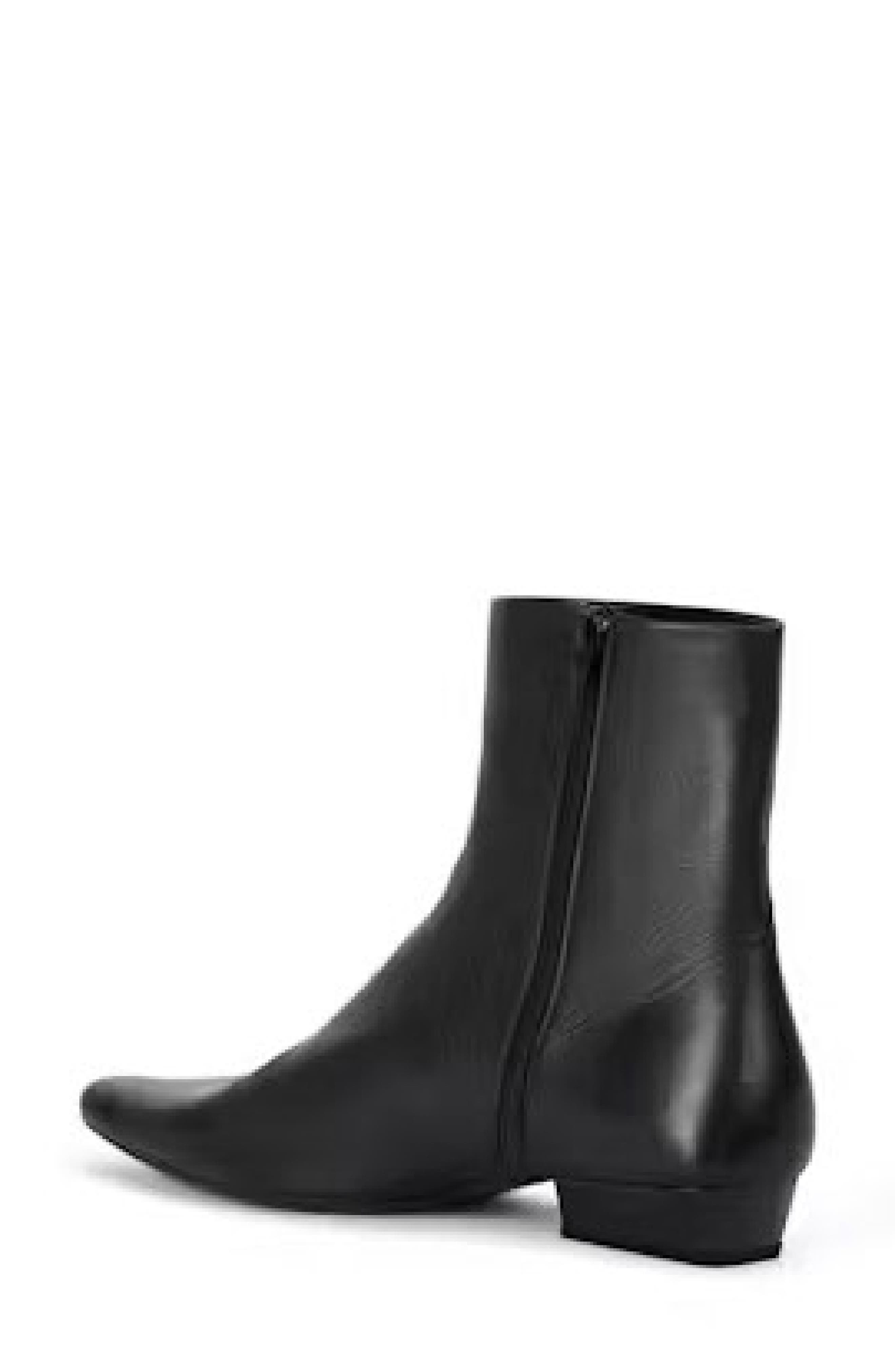 Wally Flat Ankle Boot, Alternate, color, BLACK