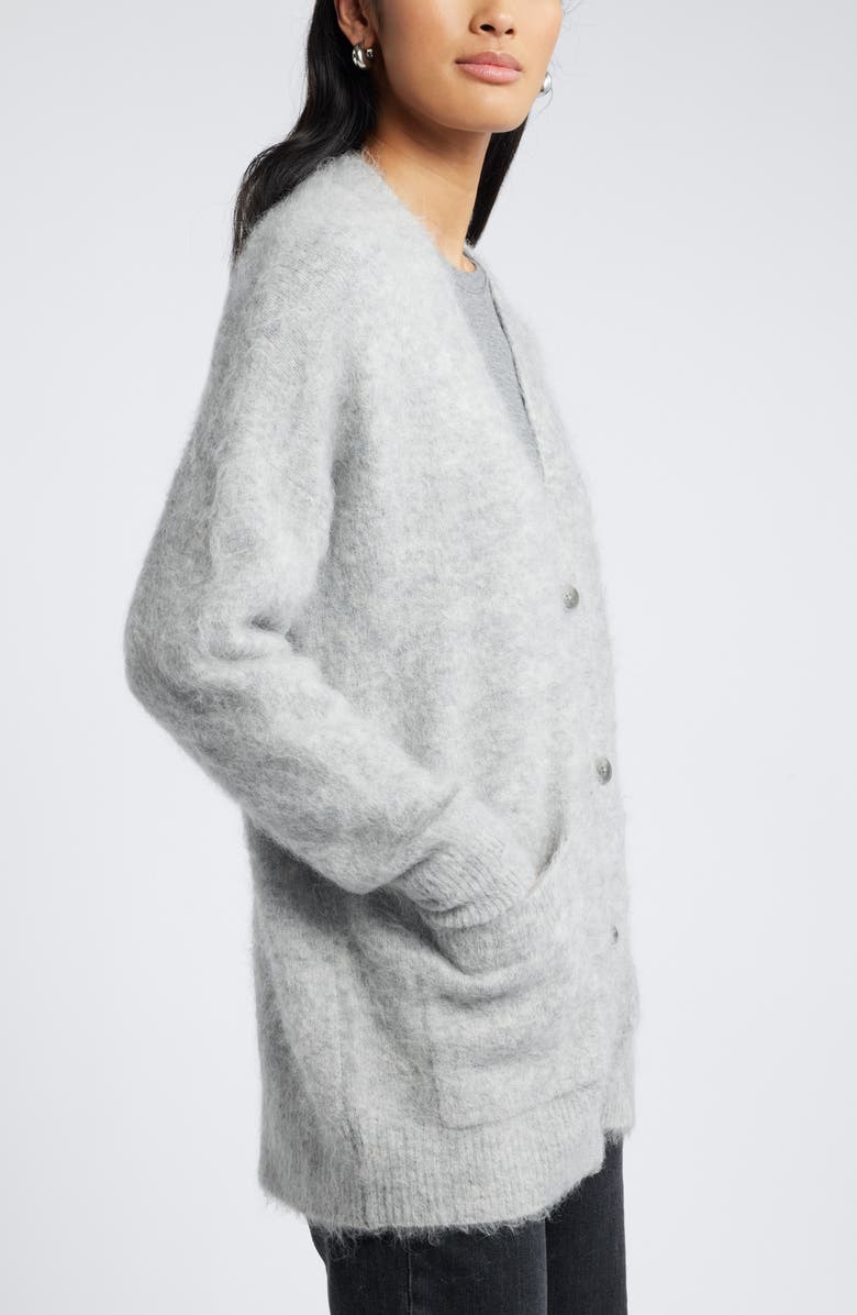 Nordstrom Fuzzy Textured Alpaca Blend Cardigan, Alternate, color, 