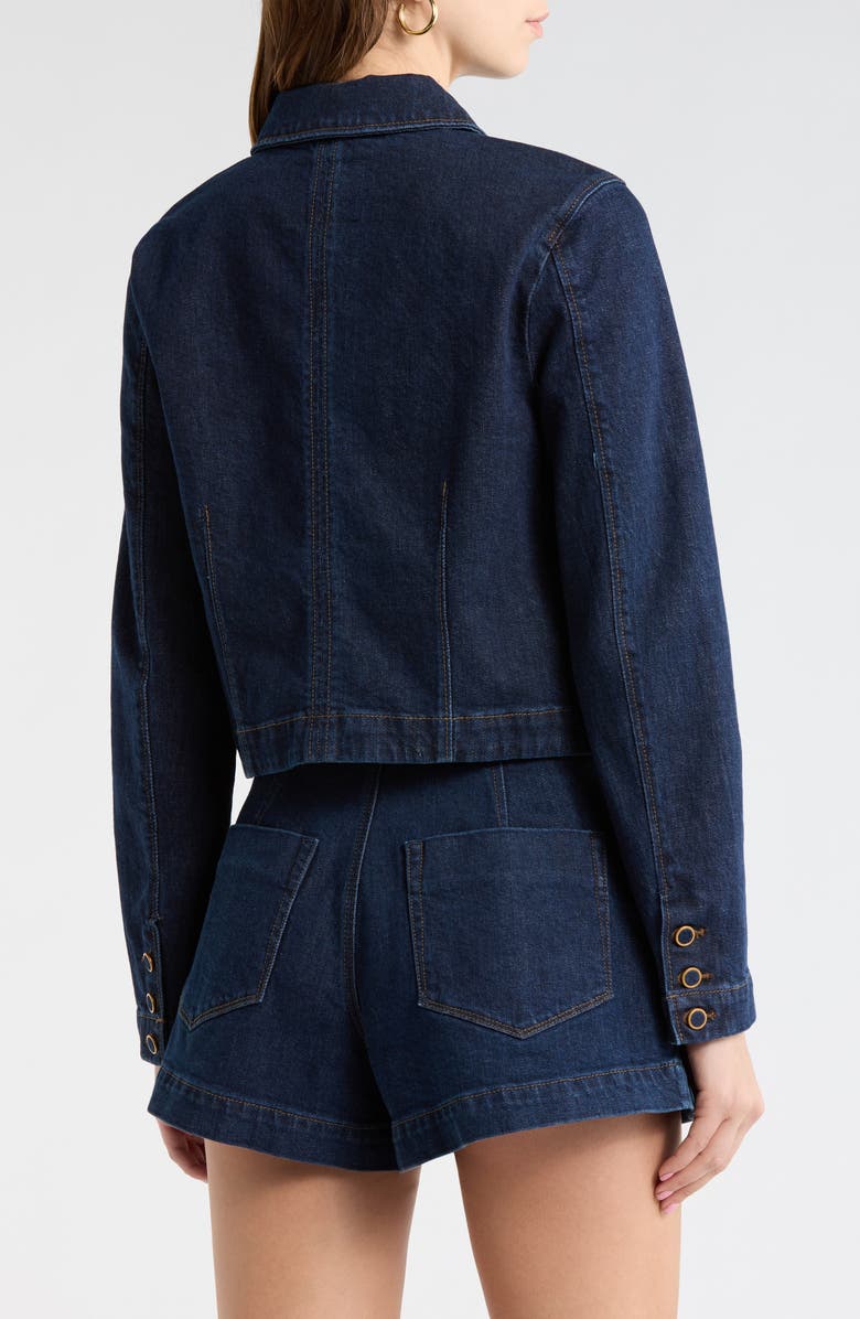 PAIGE Lydia Stretch Denim Jacket, Alternate, color, Ballast