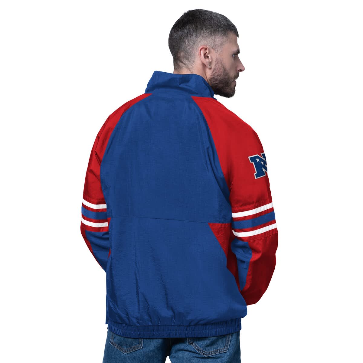 Men's Starter Royal New York Giants Prospect Half-Zip Pullover - image 2