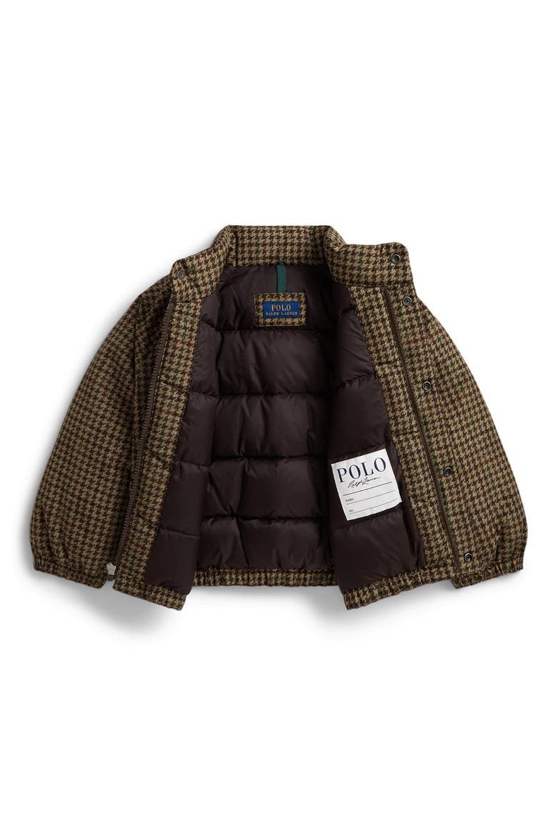 Kids' Down & Feather Fill Printed Bomber Jacket, Alternate, color, PRINTED TWEED
