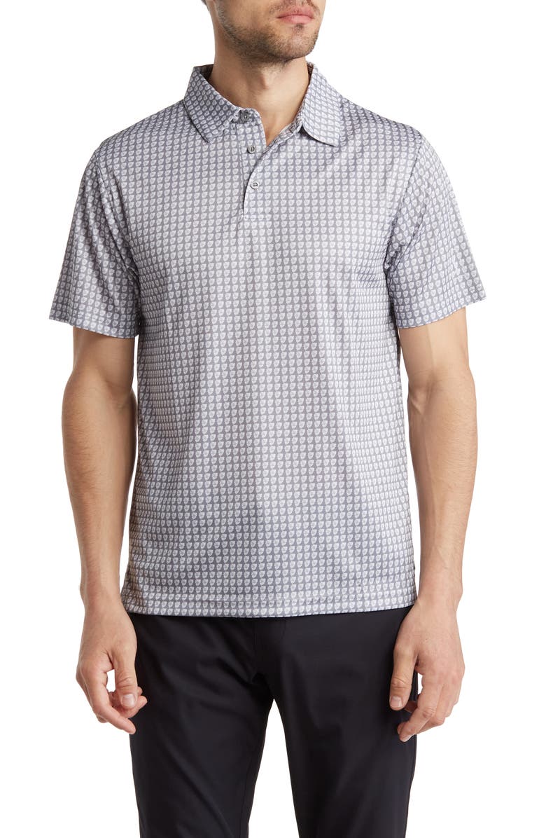 PGA TOUR Geo Print UPF Golf Polo, Main, color, 