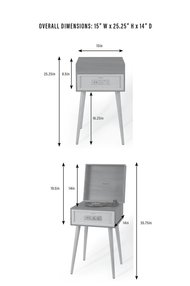 Rohe Bluetooth® Record Player with Stand, Alternate, color, NATURAL