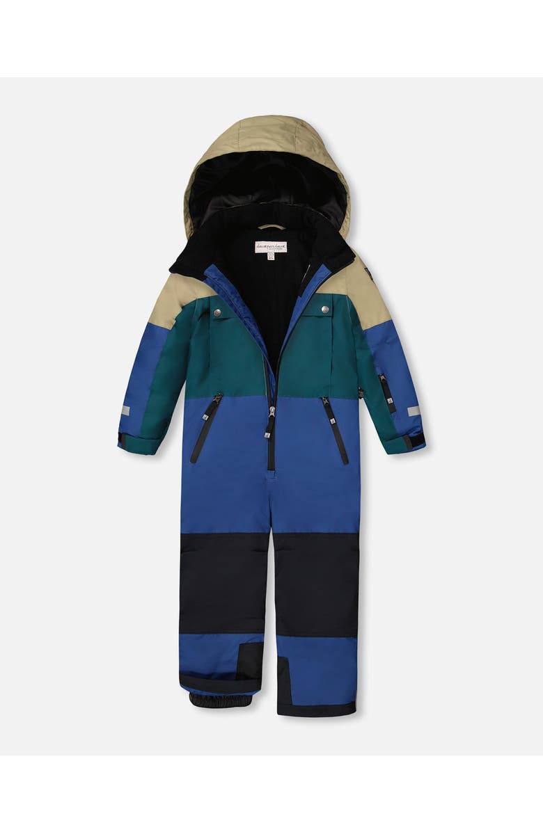 Deux par Deux One-Piece Teknik Snowsuit Colorblocked, Alternate, color, Navy Blue