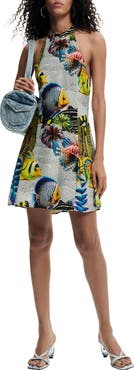 Desigual Sleeveless Open Back Minidress