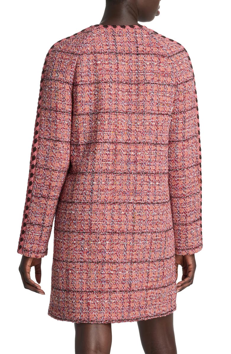 St. John Evening Metallic Tweed Longline Jacket, Alternate, color, 