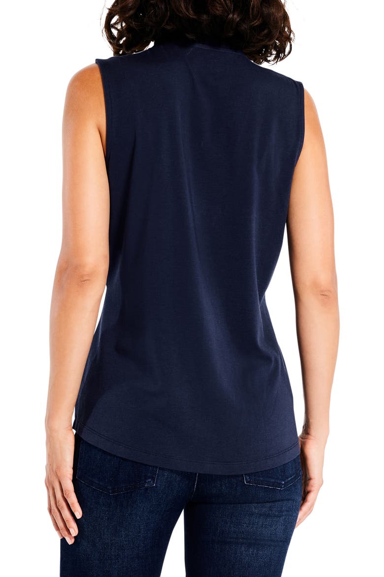 Ruffled Around Sleeveless Top, Alternate, color, DARK INDIGO