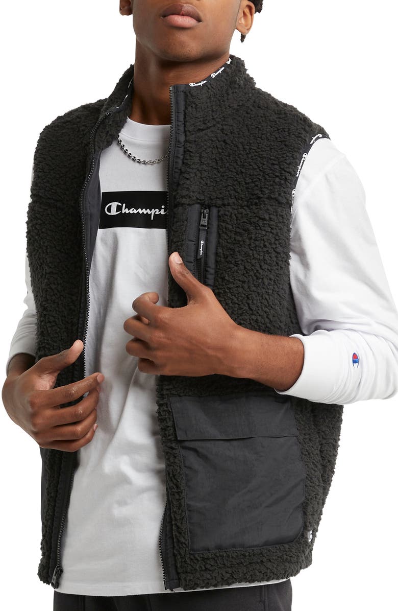 Champion Cozy High Pile Fleece Vest, Main, color, 