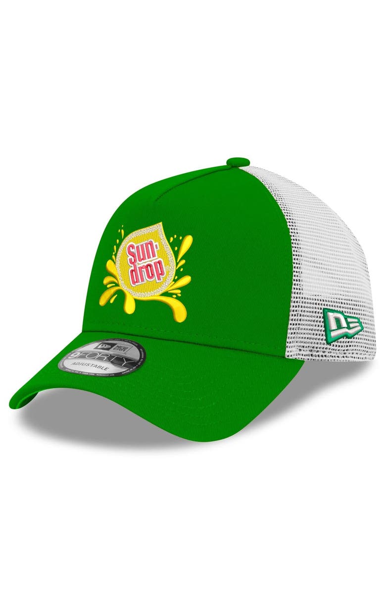 New Era Men's New Era  Green/White Dale Earnhardt Jr. Sun Drop 9FORTY Trucker Adjustable Hat, Alternate, color, Green