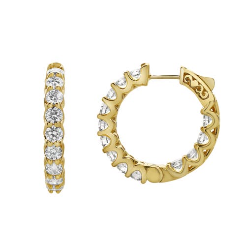 Luvmyjewelry Lilith 14k Gold Diamond Hoop Earrings In 14k Yellow Gold