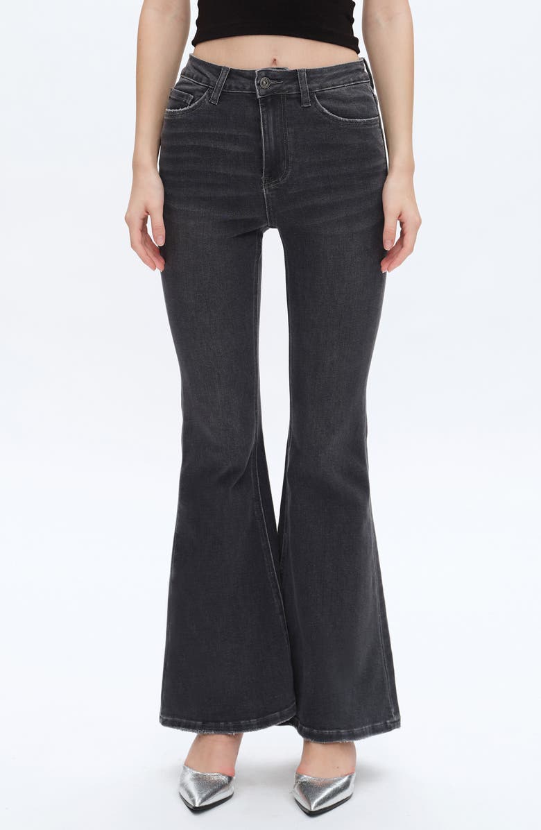 Bayeas High Waist Flare Jeans, Main, color, Grey