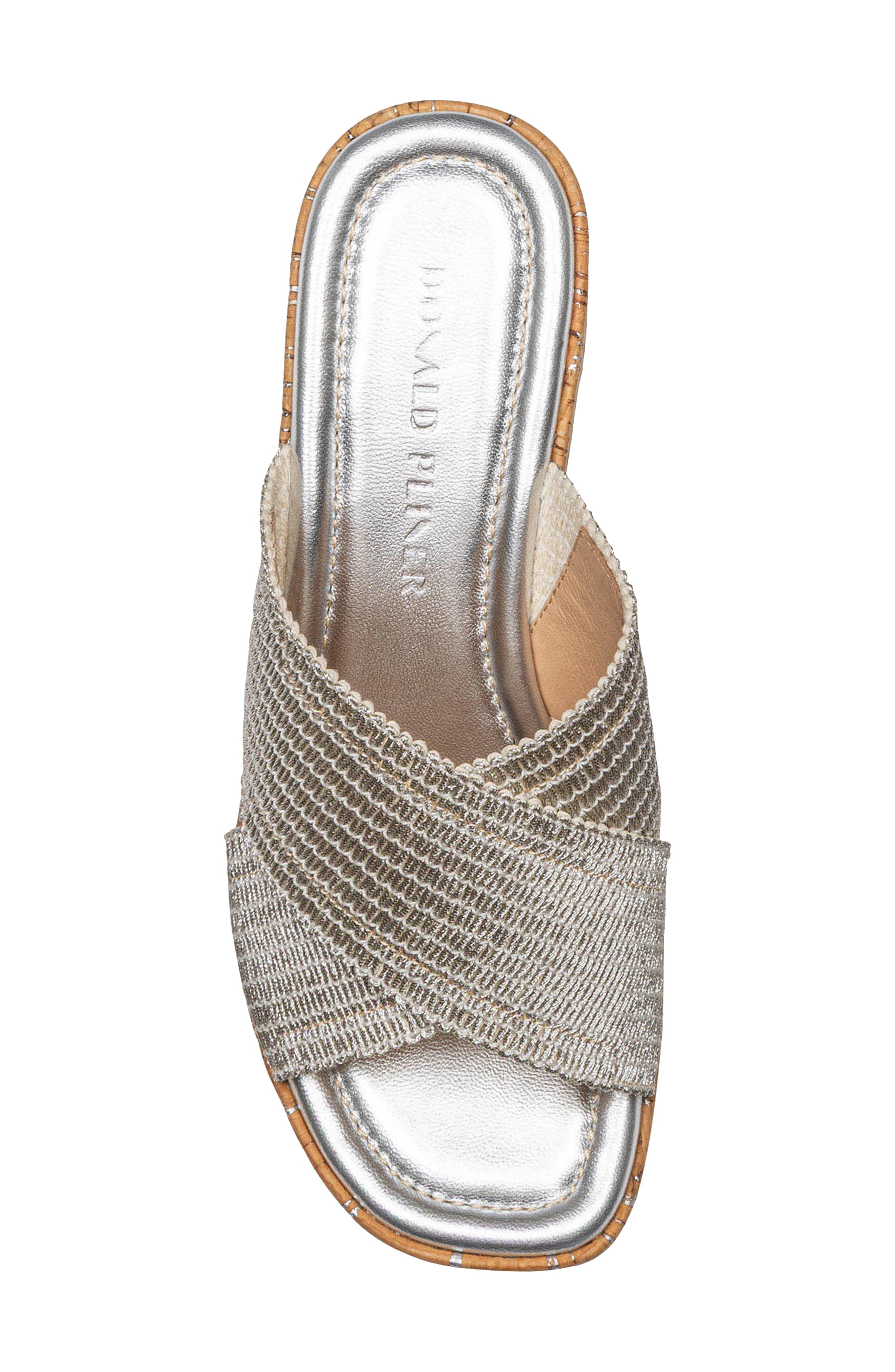 Donald Pliner Wedge Sandal, Alternate, color, Silver