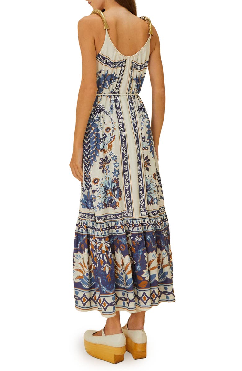 FARM Rio Ana Tapestry Linen Blend Sundress, Alternate, color, Off-White
