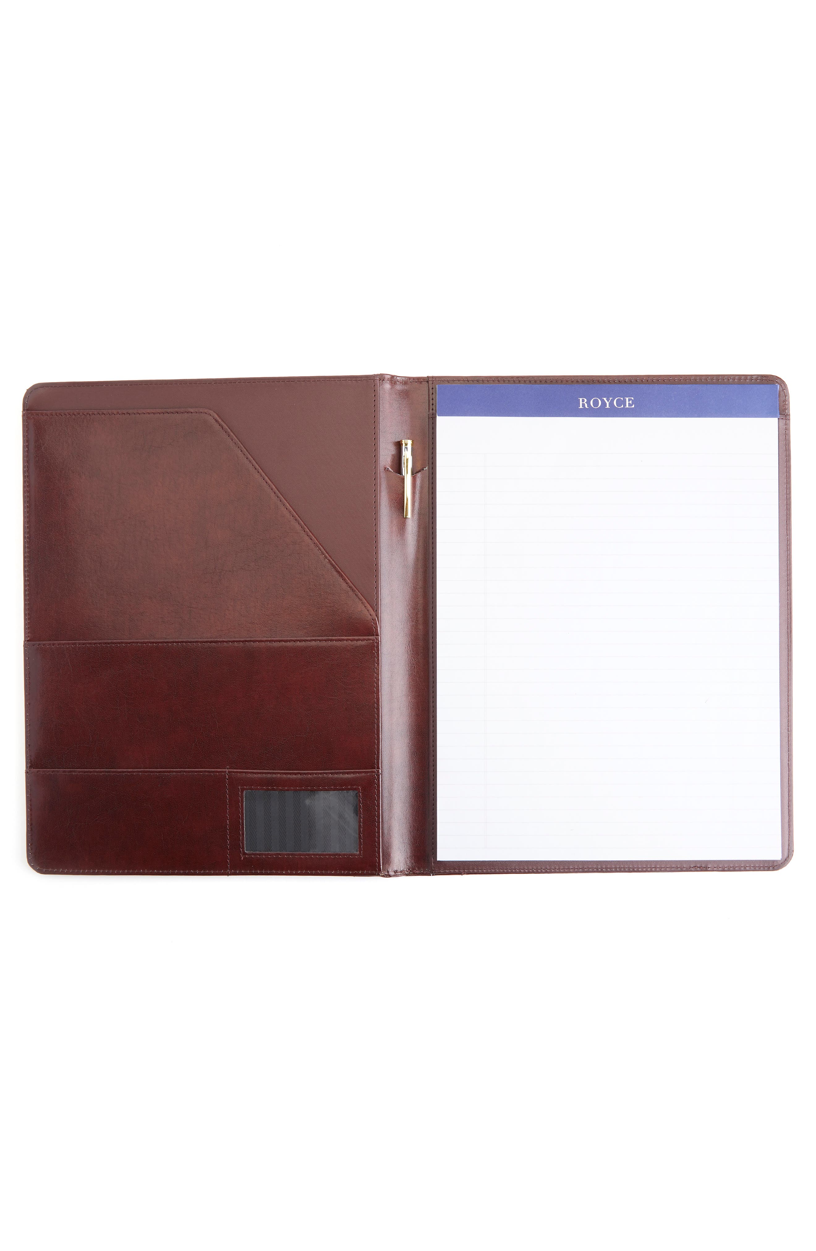 Leather Writing Portfolio Cover, Alternate, color, BRITISH TAN