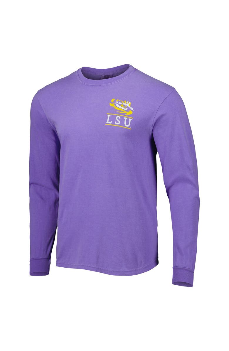 IMAGE ONE Men's Purple LSU Tigers Circle Campus Scene Long Sleeve T-Shirt, Alternate, color, 